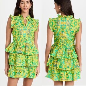 Truth Raina Dress Tropic Flower Cotton Ruffle A-Line Floral Mini